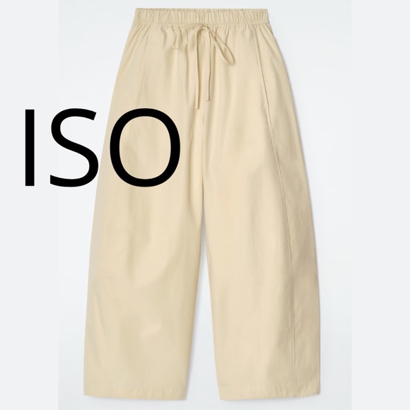 ISO: COS ELASTICATED BARREL-LEG TROUSERS IN LIGHT BEIGE SIZE 34 OR 36 - Picture 1 of 2